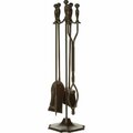 Dagan Fireplace Tool Set - Rail on Base, Bronze - 5 Piece 6532